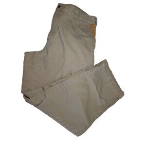 Orvis Khaki Pants Suede Pocket Accents Men's Size 38 Casual Classic